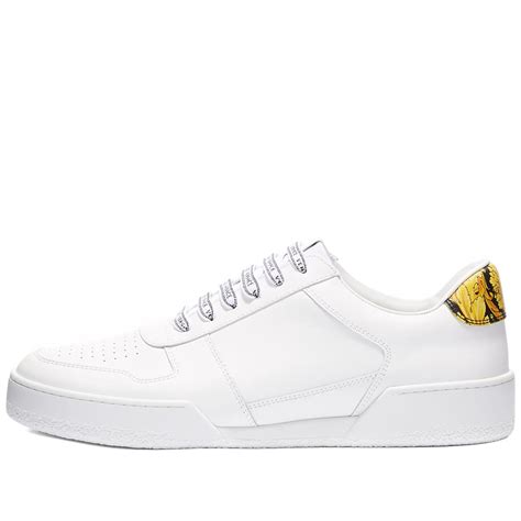 versace sneakers white and gold|Versace high heel sneakers.